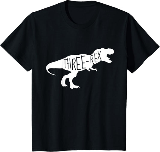 3 Year Old Birthday Girl & Boy Gift Shirt Dinosaur Three Rex T-Shirt