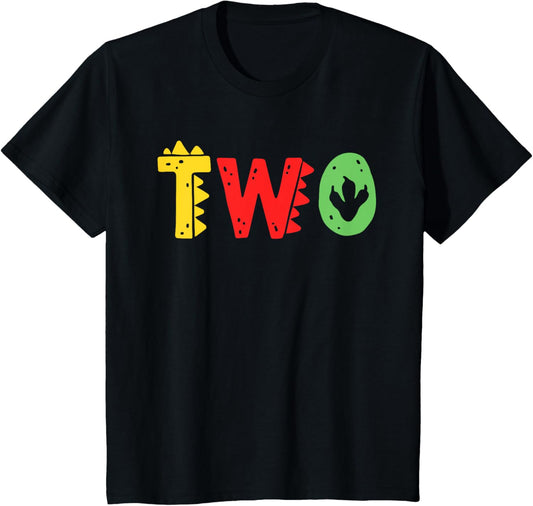 Kids 2 Years Old Boy Dinosaur T Rex 2nd Birthday Kids T-Shirt