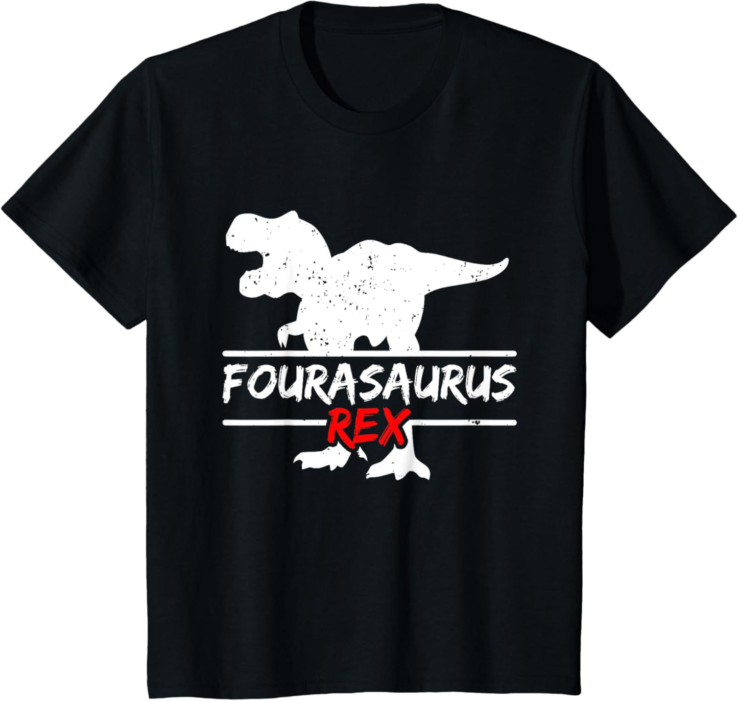 4th Birthday Dinosaur I Funny Fourasaurus Rex Gift T-Shirt
