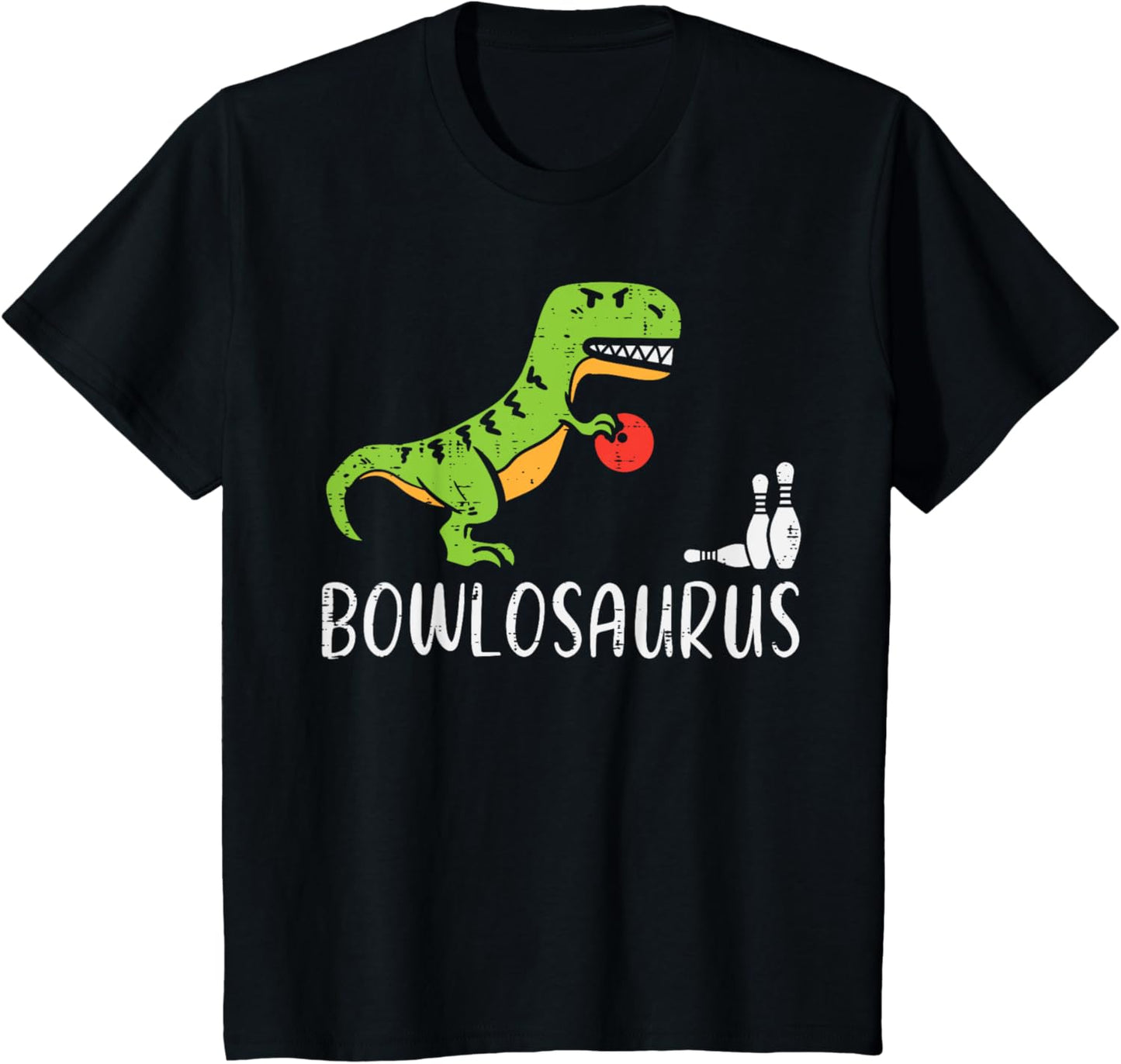 Kids Dino Trex Bowling Bowlosaurus Funny Bowler Toddler Boys Kids T-Shirt
