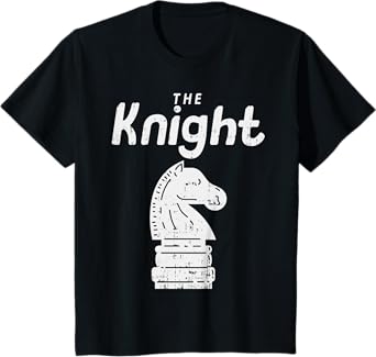 Kids Chess Piece The Knight Shirt Halloween Matching Costume T-Shirt