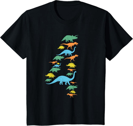 Dinosaur Fourth 4th Birthday Gift T-Shirt For 4 Year Old Boy T-Shirt