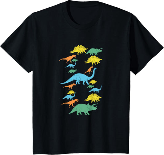 Dinosaur 8th Birthday Gift T-Shirt For 8 Year Old Boys Girls T-Shirt