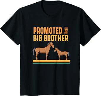 Kids Promoted to Big Brother Baby Announcement - Horse Mare Pony T-Shirt