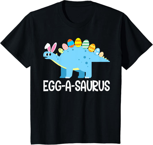 Kids Funny Eggasaurus Dinosaur Easter Egg Hunt Kids Boys Toddler T-Shirt