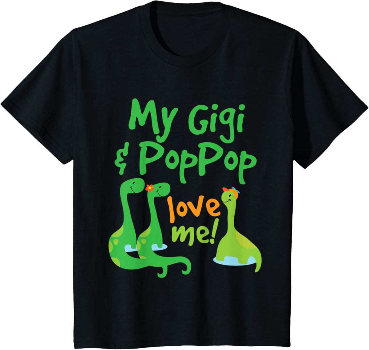 Kids Gigi and PopPop Love Me Grandchild Dinosaur T-Shirt