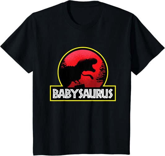 Kids Babysaurus Mothers Day Funny Dinosaur Toddler Boys T-Shirt