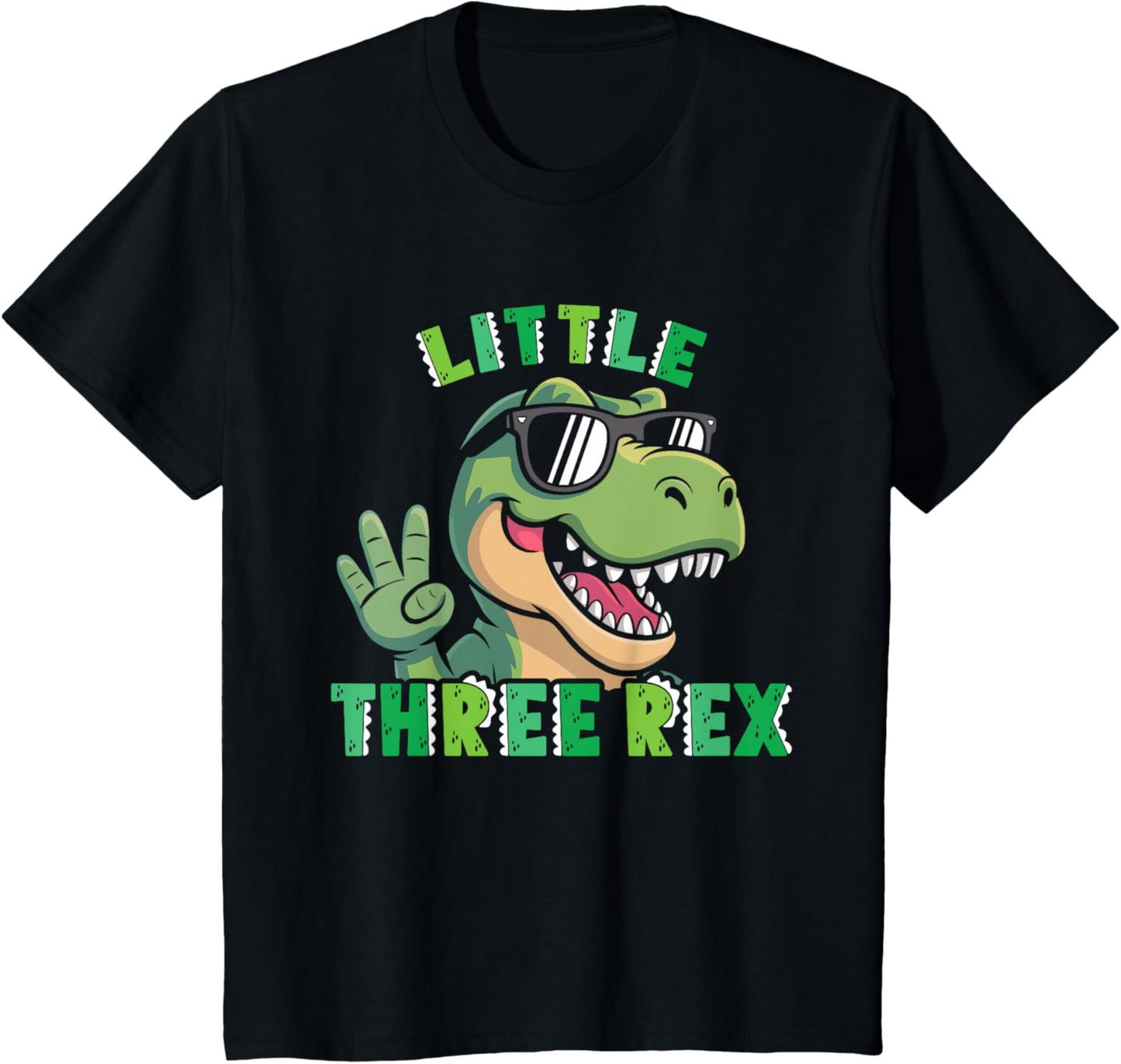Three Rex 3rd Birthday Kids Third Dinosaur 3 Year Old T-Shirt