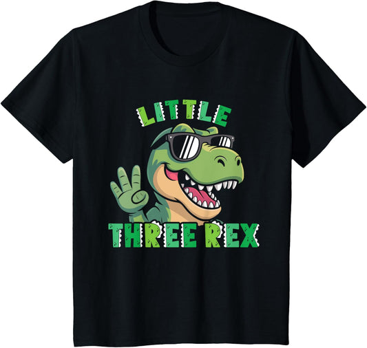 Three Rex 3rd Birthday Kids Third Dinosaur 3 Year Old T-Shirt