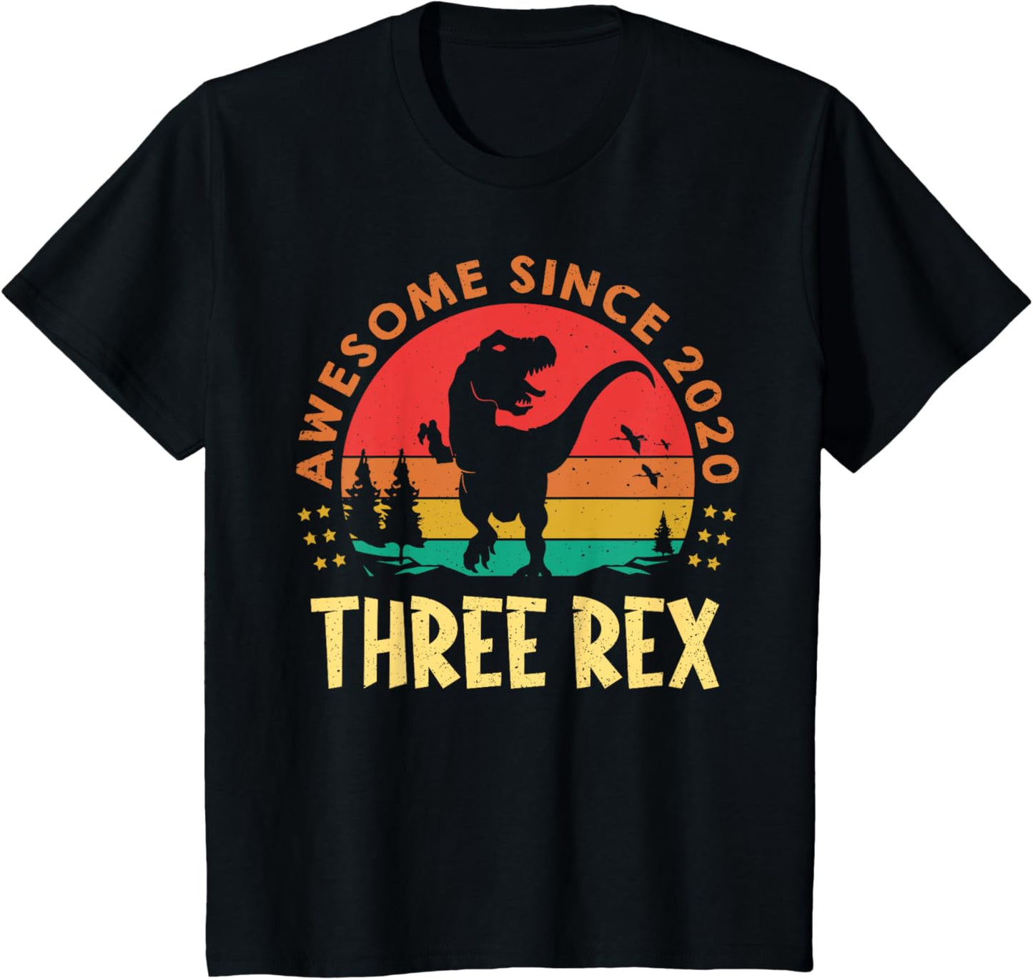 Three Rex 3rd Birthday Dinosaur 3 Year Old T-Shirt