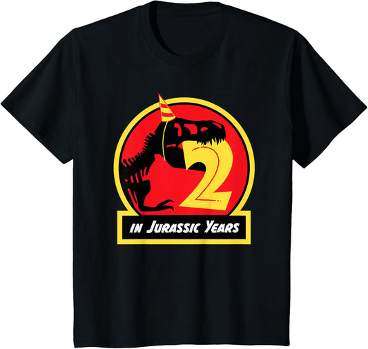 Birthday Dinosaur Shirt 2 Year Old Jurassic T-rex T-Shirt