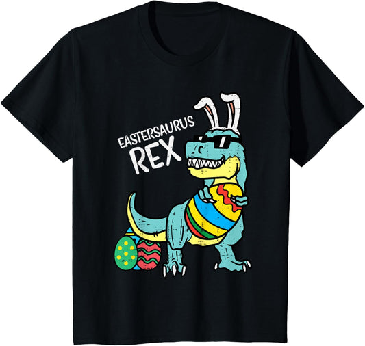 Eastersaurus Rex Easter Trex Bunny Toddler Boys Easter Dino T-Shirt