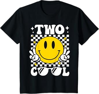 Kids Two Cool 2 Years Old Birthday For Boy Birthday Party Boys T-Shirt
