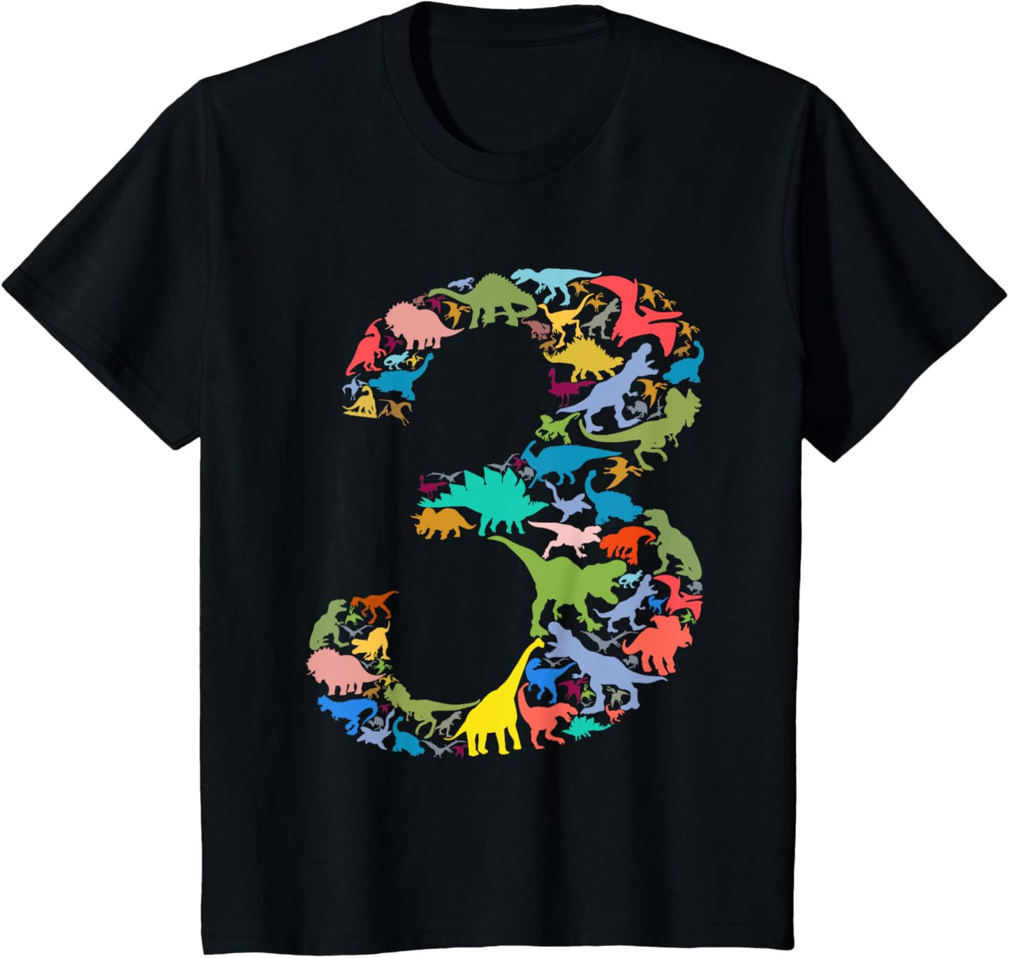 Kids Dinosaur 3rd Birthday Boy 3 Years T-Rex Party Rawr I'm 3 T-Shirt