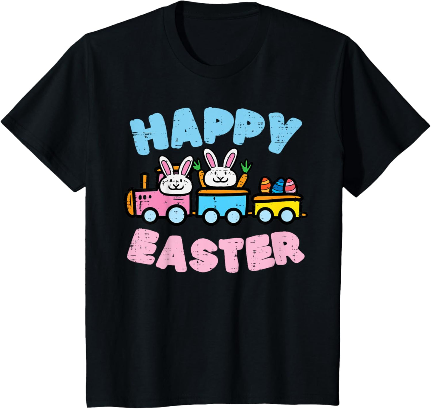 Kids Happy Easter Train Bunny Cute Spring Boys Kids Toddler Youth T-Shirt