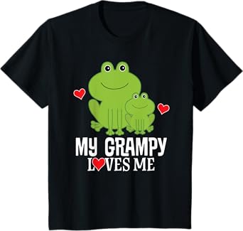 Kids My Grampy Loves Me Grandson T-Shirt
