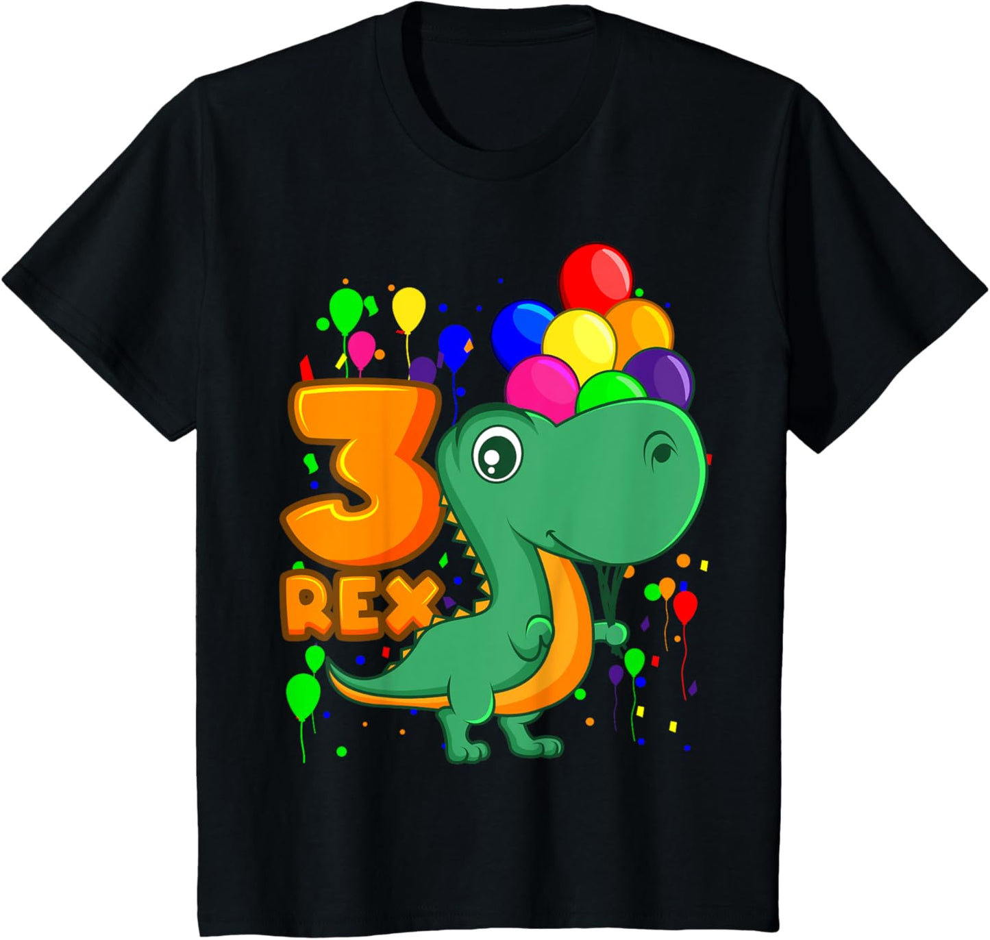 Kids THREE REX SHIRT Boy Dino TRex 3rd Birthday 3 Years Old T-Shirt