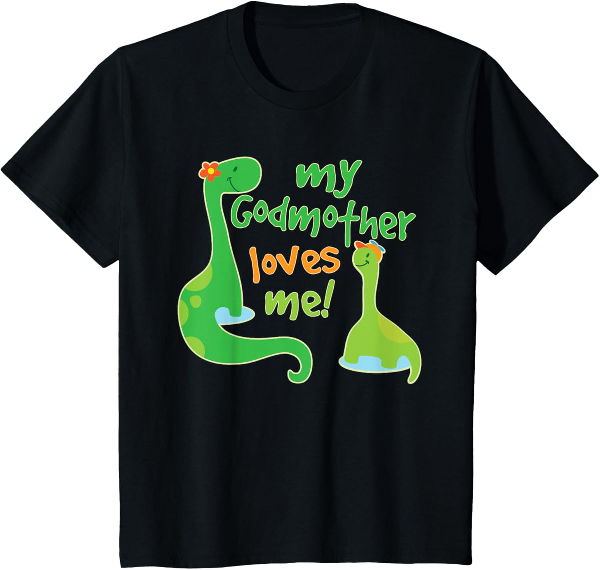Kids My Godmother Loves Me Dinosaur for Godson T-Shirt