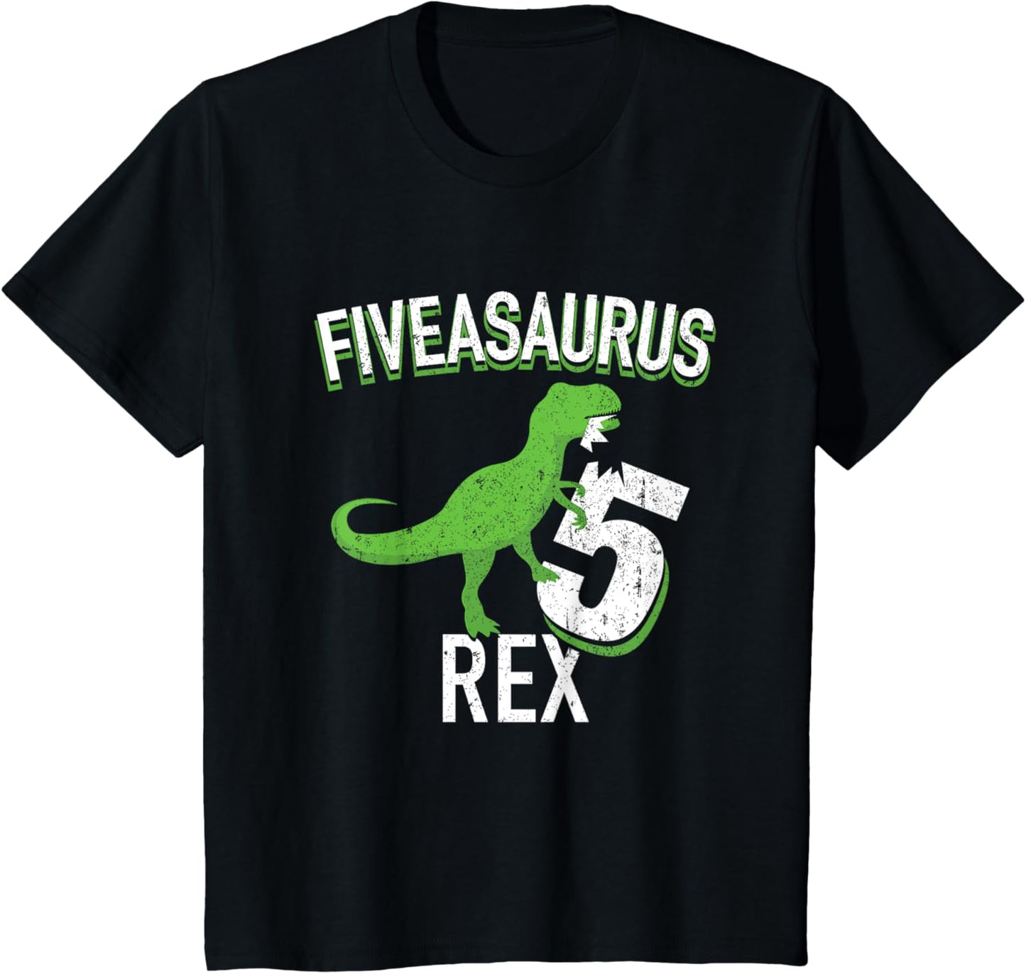 5th Birthday Dinosaur T Rex Dino Gift 5 Year Old Boys Girls T-Shirt