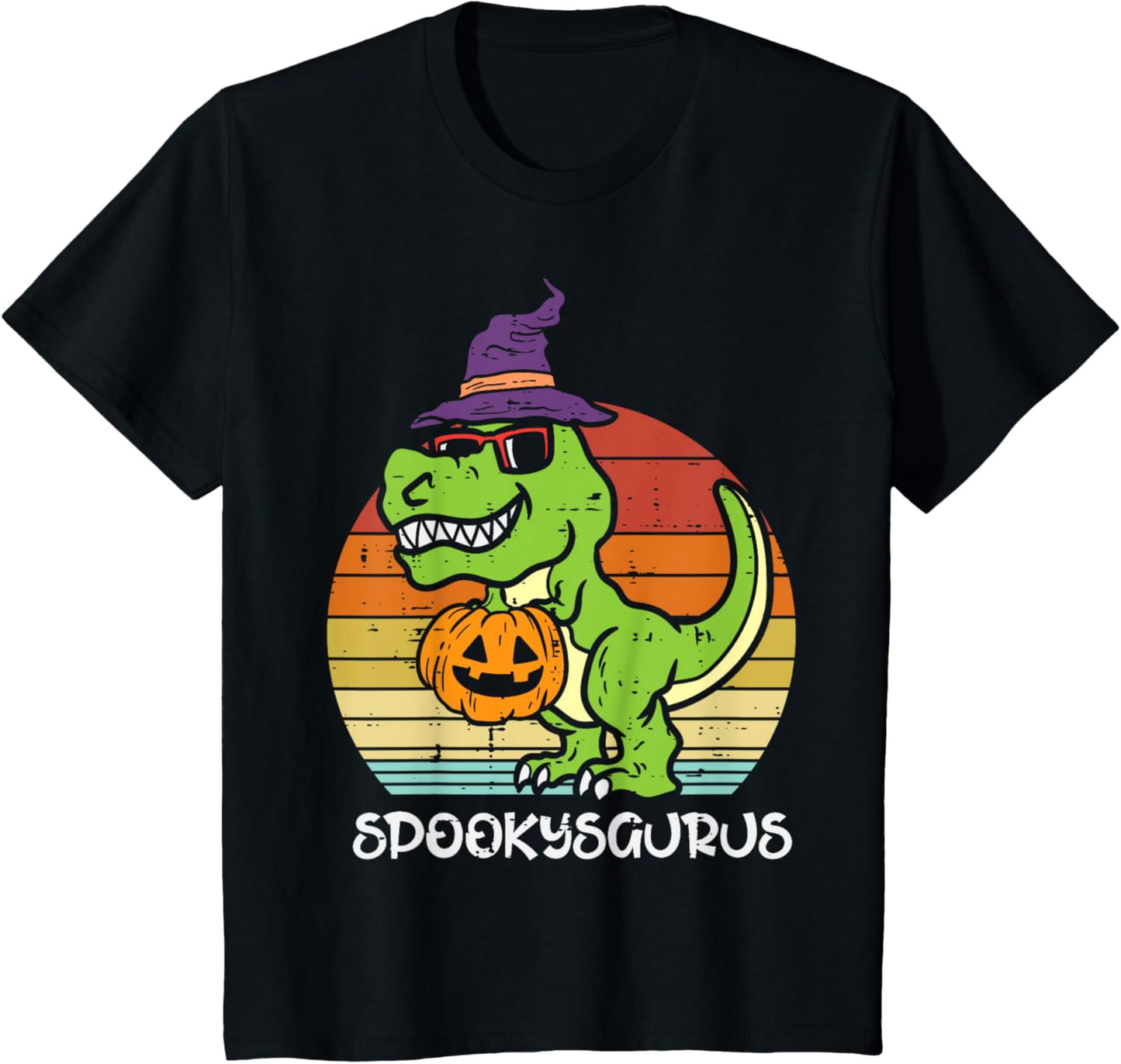 Kids Trex Spookysaurus Cute Halloween Dinosaur Toddler Boys Kids T-Shirt