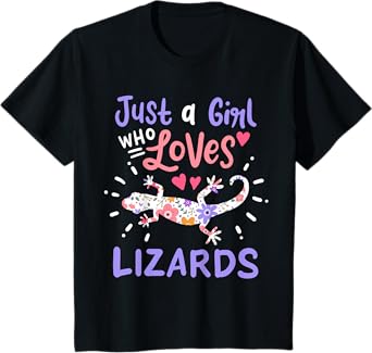 Lizard Just A Girl Lizards Gift T-Shirt