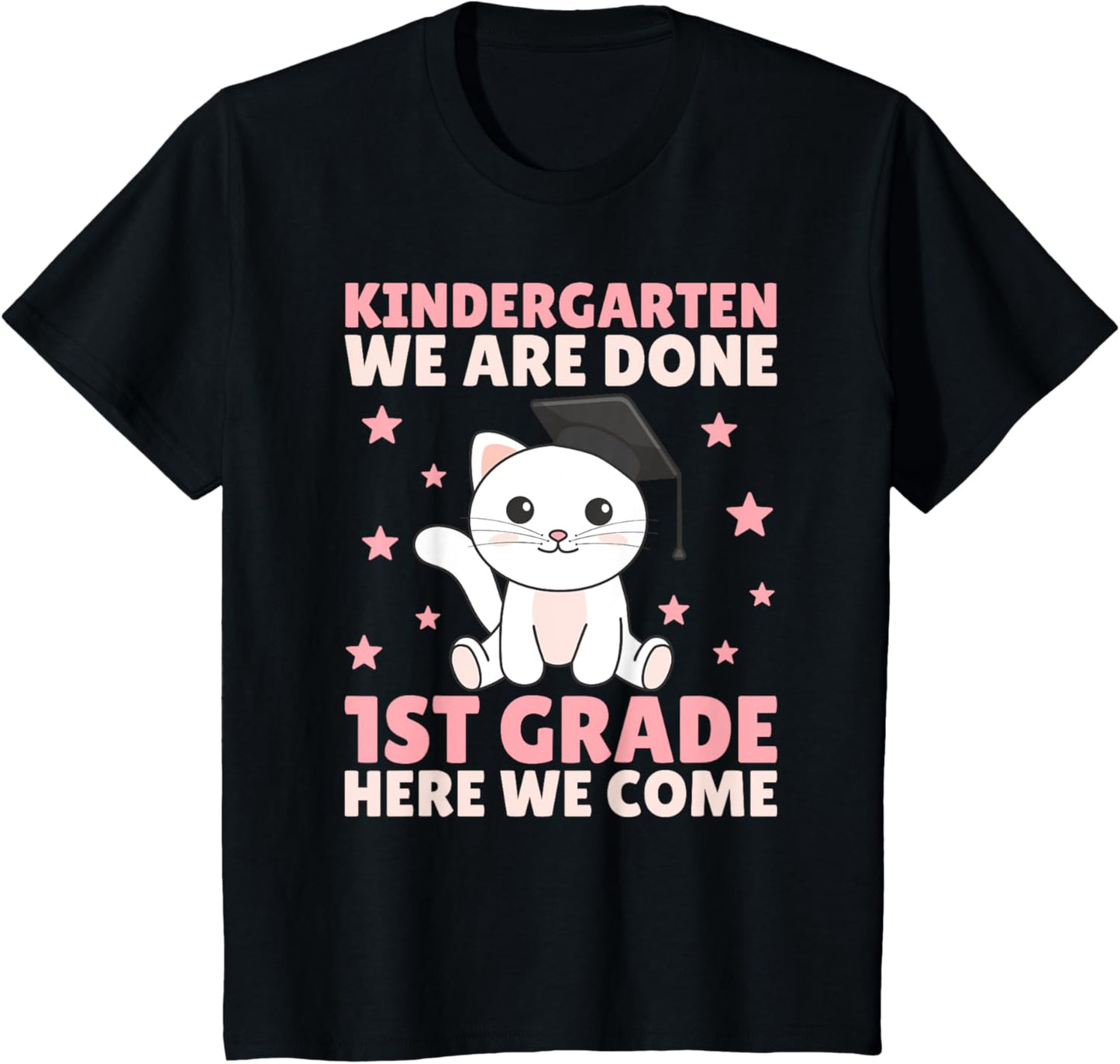 Kids Kids Kindergarten Graduate Cat Graduation T-Shirt