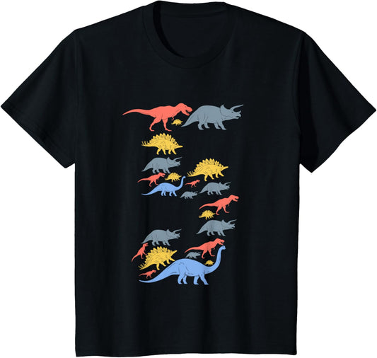 Dinosaur 5th Birthday T-Shirt For 5 Year Old Girls and Boys T-Shirt