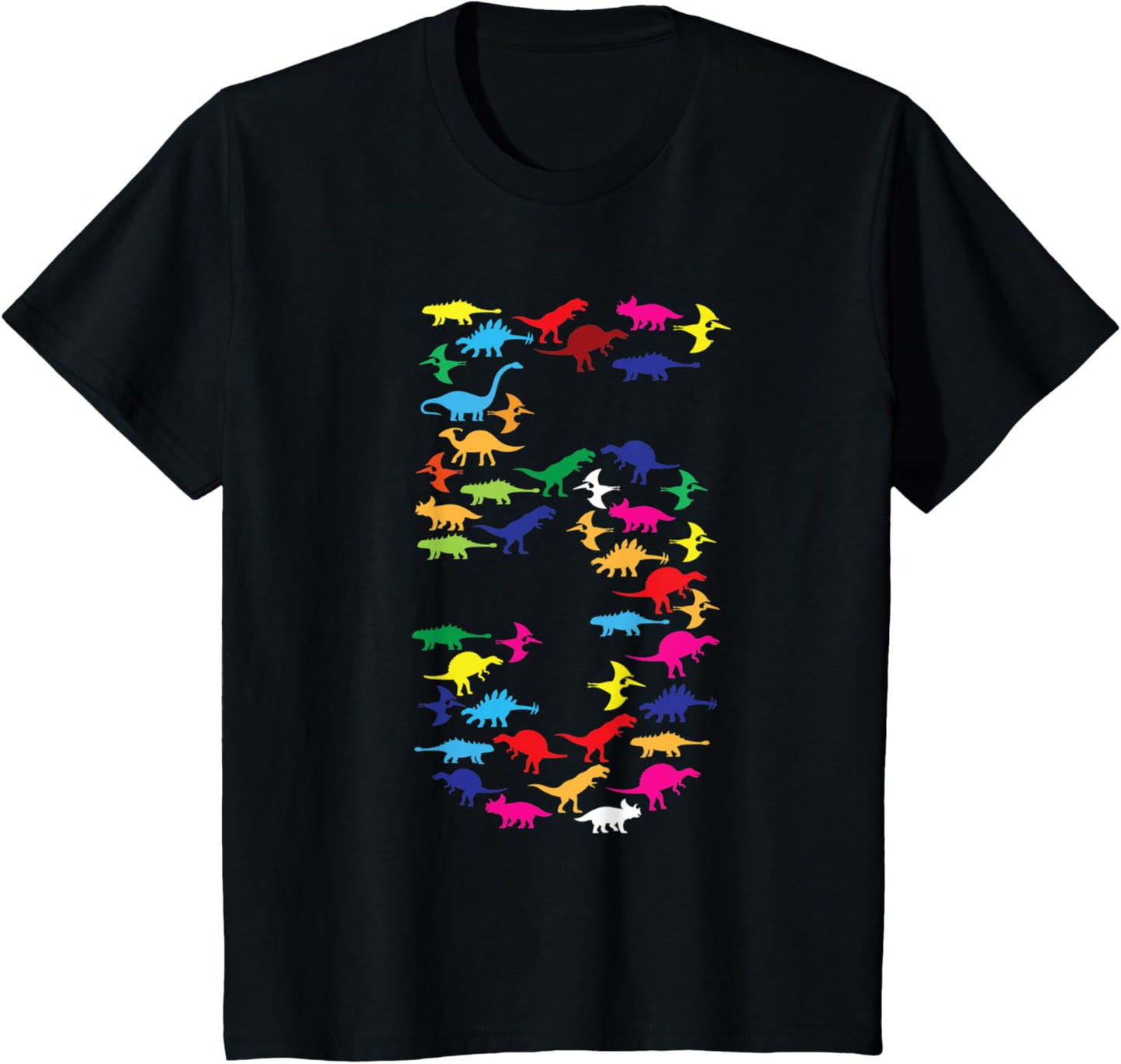 Kids Dinosaur Birthday 5 Year Old Gift T-Shirt