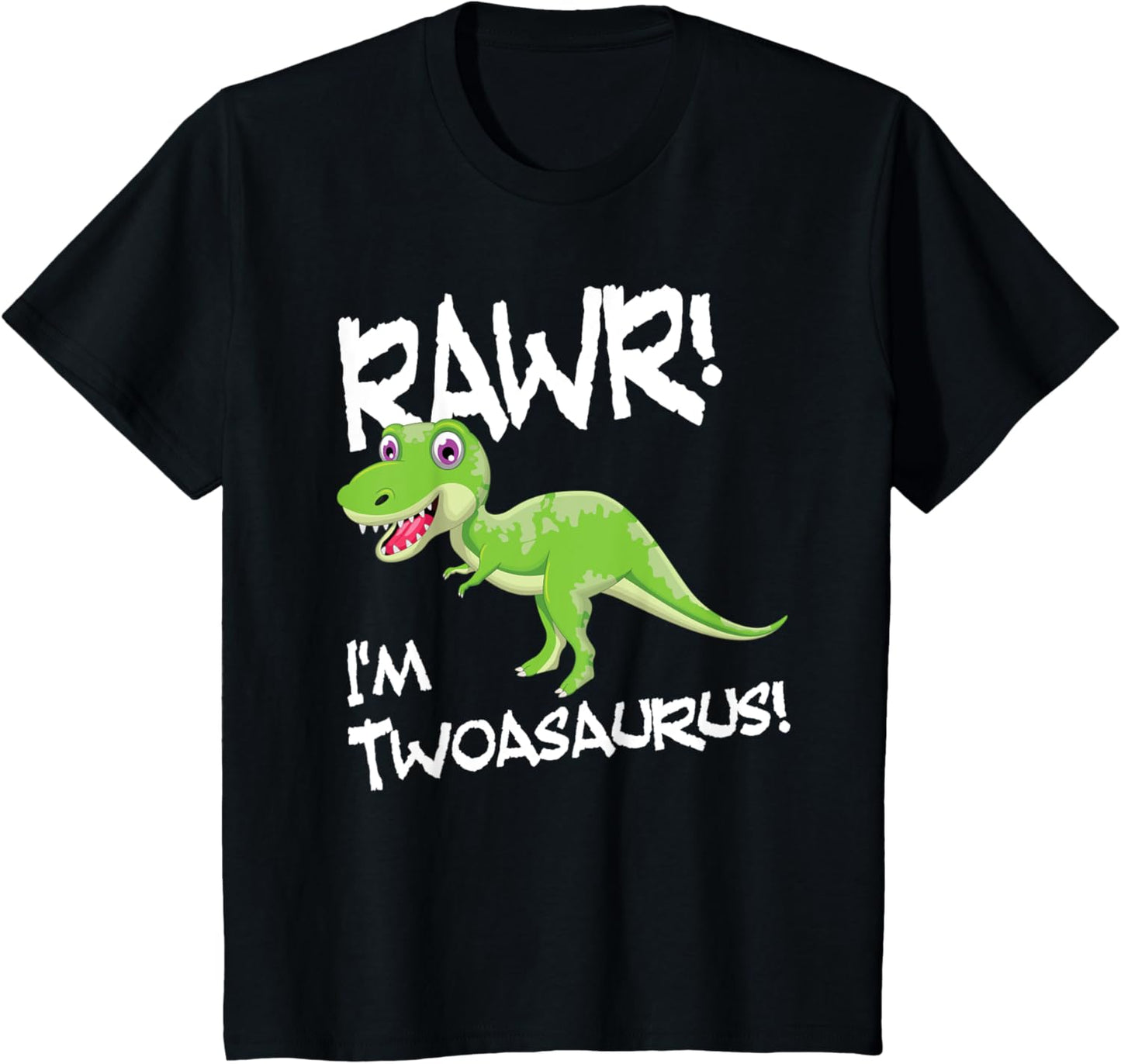 I'm Two, Twoasaurus 2nd Birthday Dinosaur T-Shirt