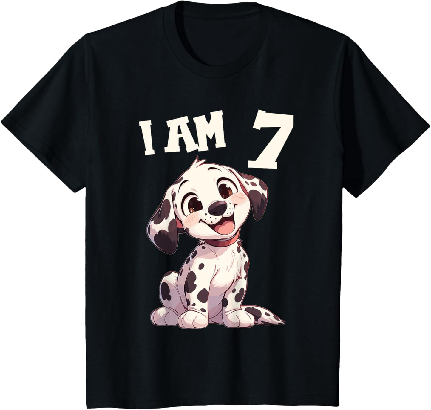 Kids 7 Years old 7th birthday Dalmatian Dogs Dalmatian Dog T-Shirt