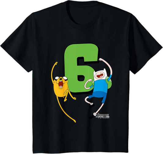 Kids Adventure Time Finn and Jake 6th Birthday T-Shirt