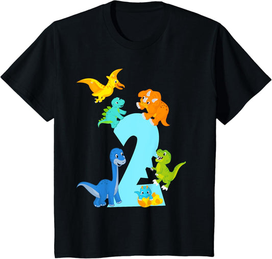 2 years old Dinosaur toys Dino Slogan 2nd birthday boy T-Shirt