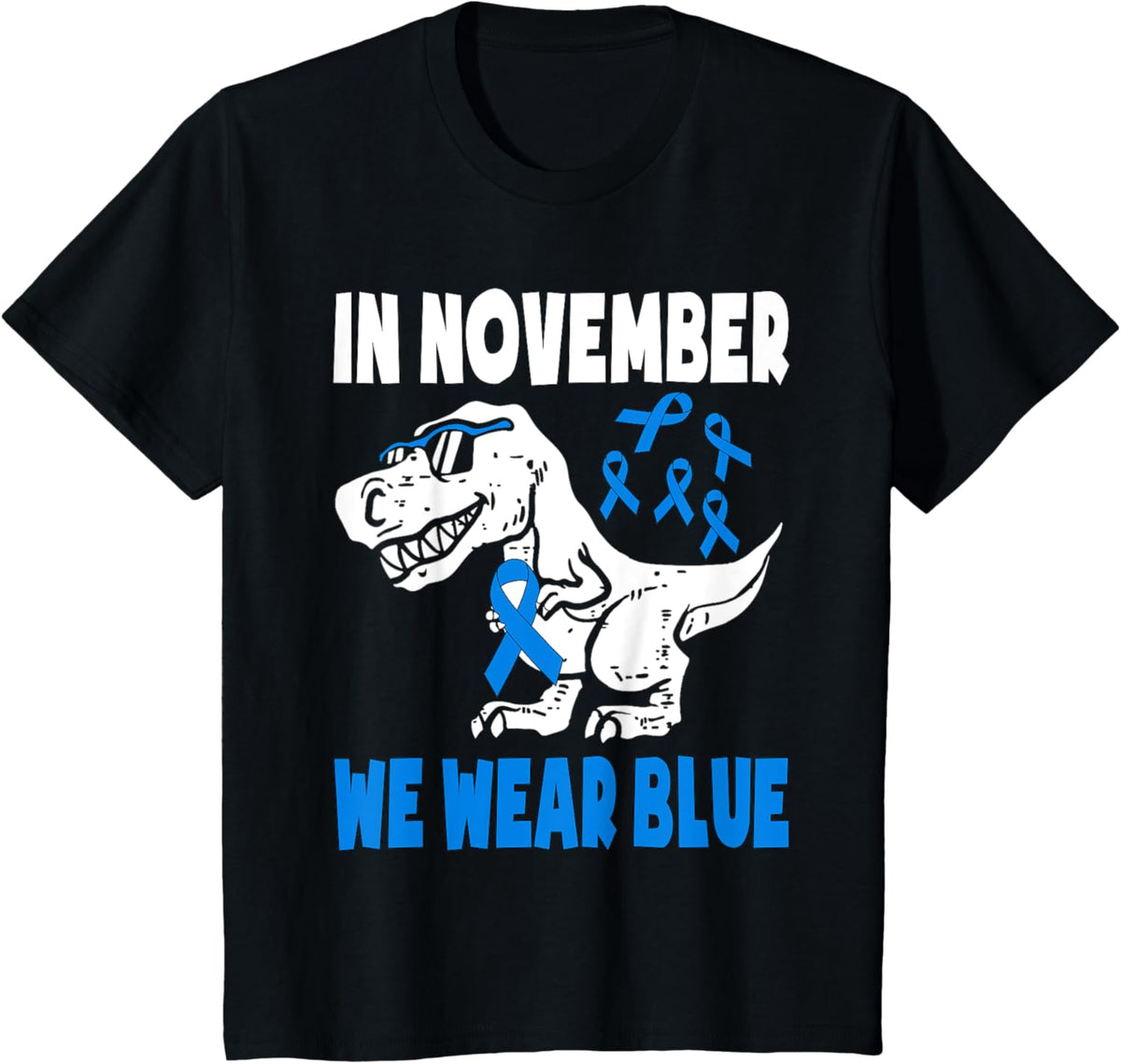 In November We Wear Blue Diabetes Awareness Toddler Kids T-Shirt