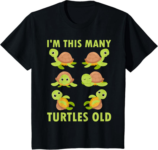 Kids 6 Year Old Boy Sea Turtles Old 6th Birthday Kids T-Shirt