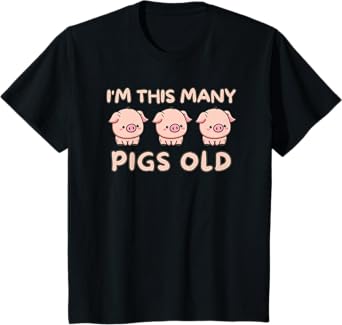 I'm This Many Pigs Old - 3rd Birthday Pig 3 Years Old Bday T-Shirt