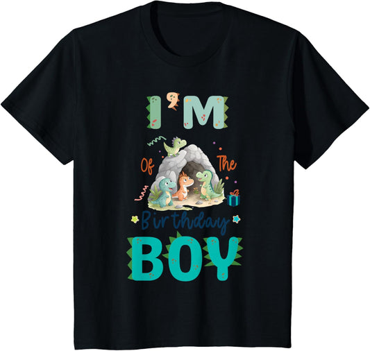 Kids I'm The Birthday Boy T Rex Dinosaur Family Party Boys T-Shirt