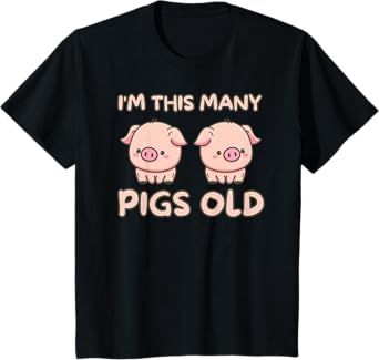 I'm This Many Pigs Old - 2nd Birthday Pig 2 Years Old Bday T-Shirt