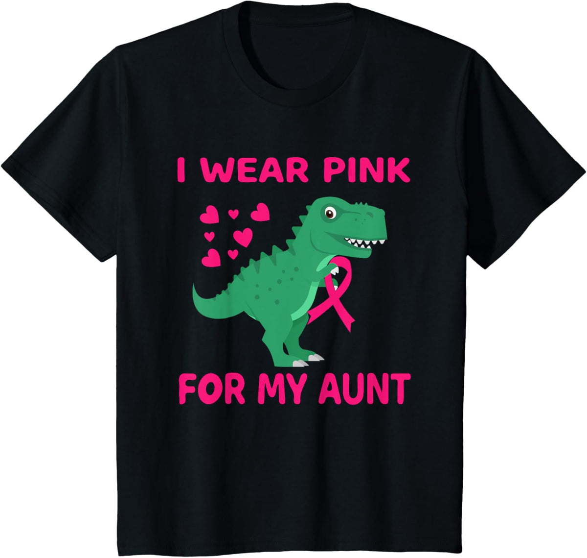 I Wear Pink For My Aunt Tee Breast Cancer Awareness Toddler T-Shirt