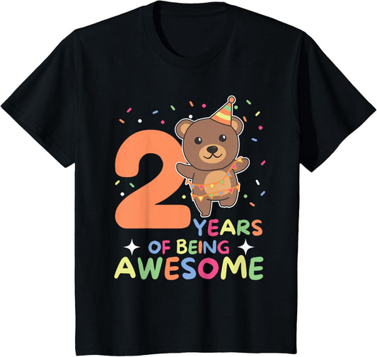 2nd Birthday Bear For Children Two Years Old T-Shirt