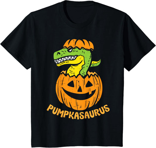 Kids Pumpkasaurus TRex Pumpkin Dino Toddler Halloween Boys Kids T-Shirt