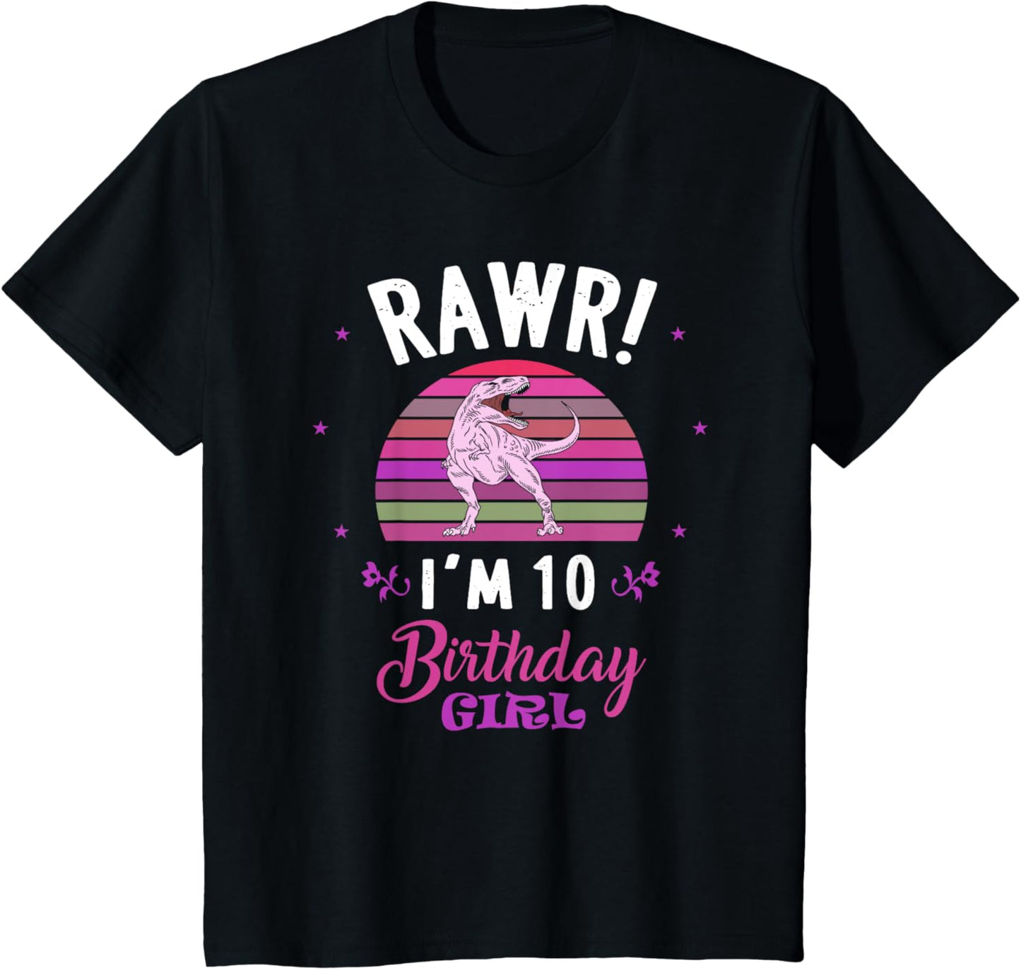 Rawr I'm 10 Dinosaur Birthday - 10th Birthday 10 Years Old T-Shirt