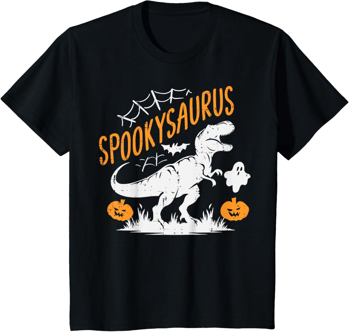 Kids Spookysaurus Dinosaur Dino Ghost Halloween Toddler Boys Kids T-Shirt