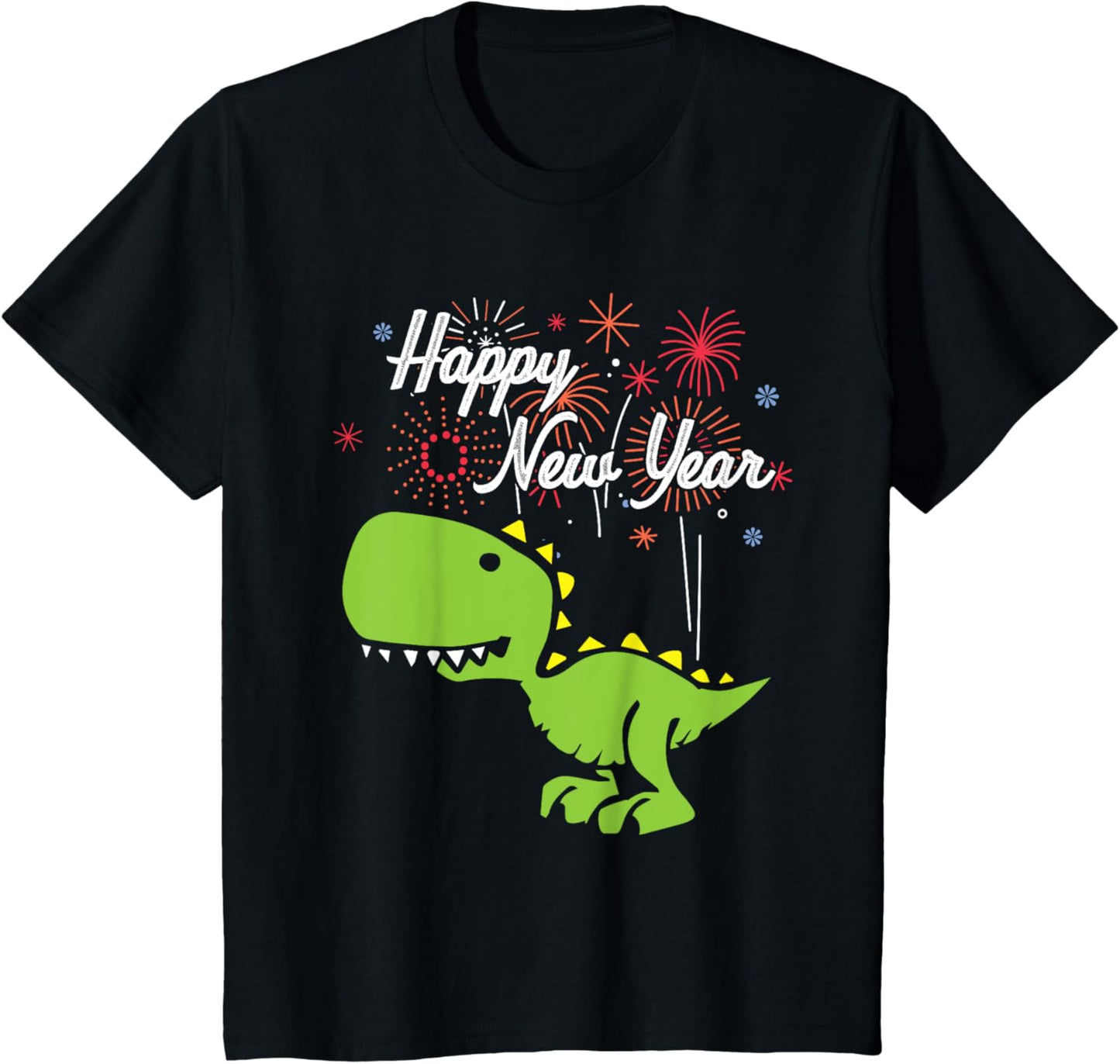 Happy New Year Cute T-Rex Party Pajama NYE Boys Girls Kids T-Shirt