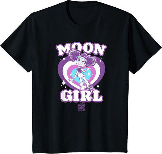 Kids Marvel Moon Girl And Devil Dinosaur Moon Girl Retro Hearts T-Shirt