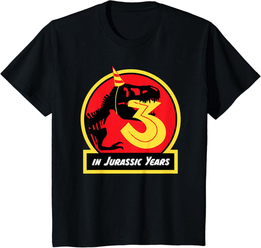 Birthday Dinosaur Shirt 3 Year Old Jurassic T-rex T-Shirt