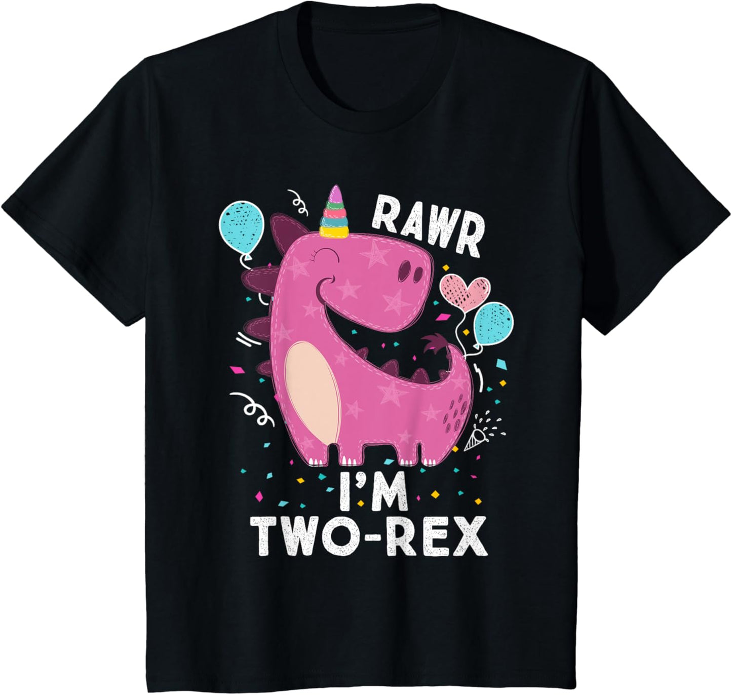 Rawr I'm Two-Rex 2nd Birthday Gifts 2 Year Old Dinosaur T-Shirt