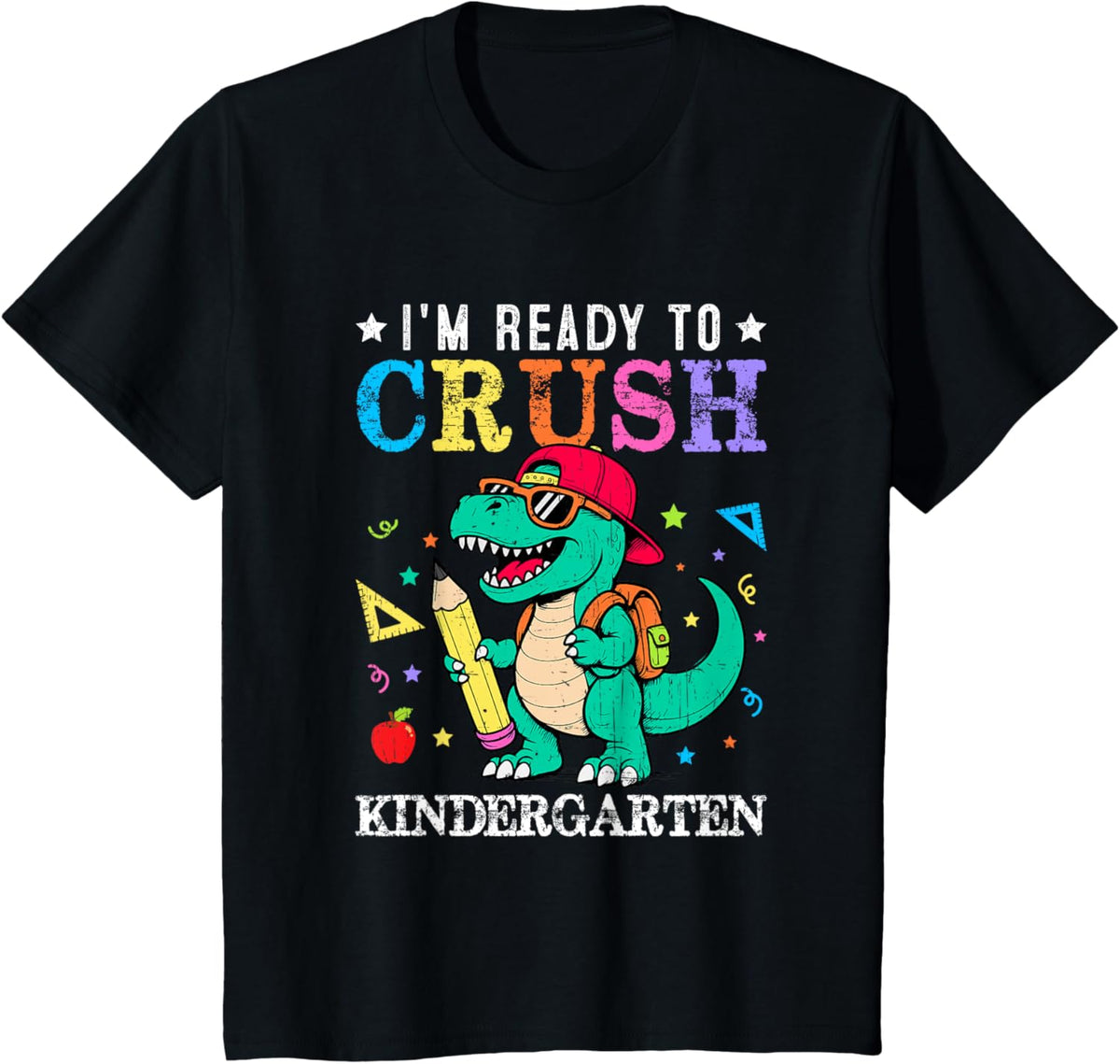 I'm Ready To Crush Kindergarten Dinosaur Back To School Boys T-Shirt