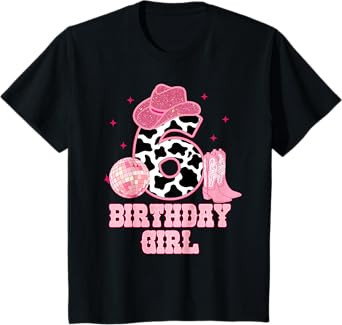 Happy 6th Birthday Girl Outfit Rodeo Western Cowgirl Cowboy T-Shirt