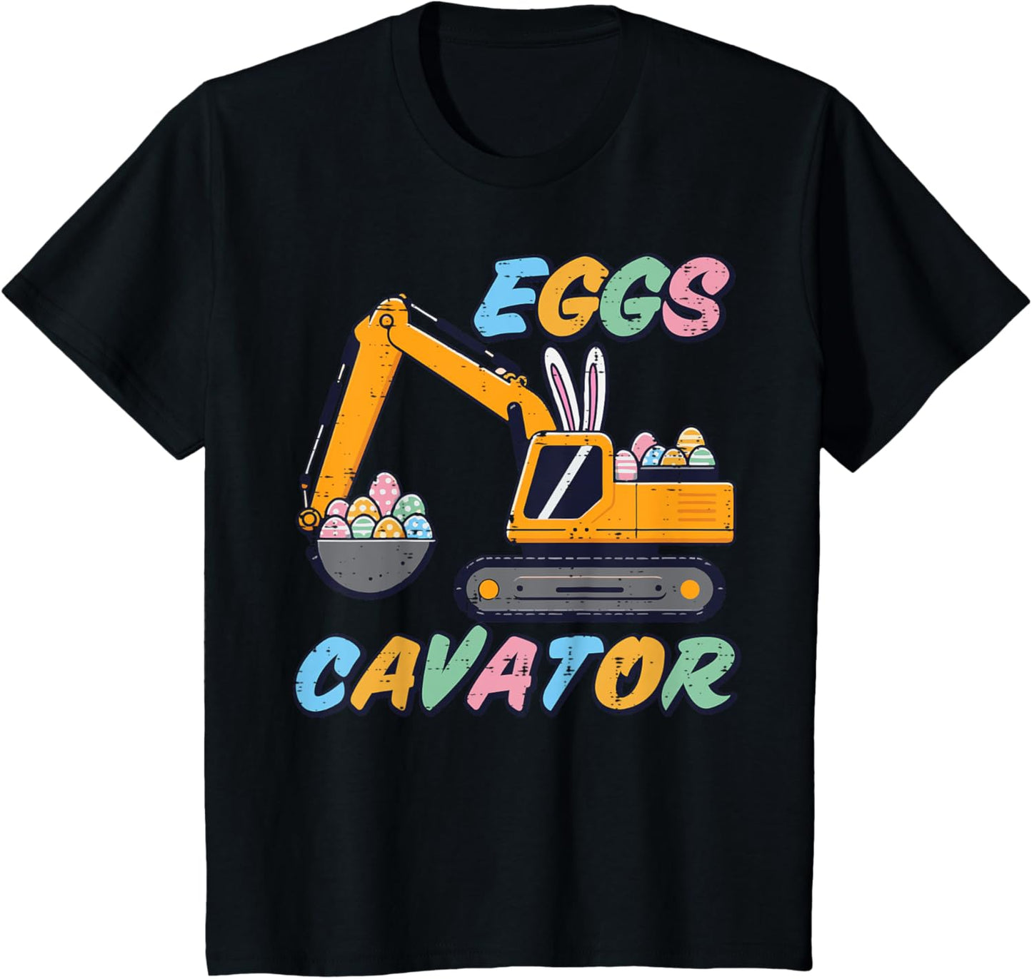 Kids Easter Excavator Eggs Cavator Construction Boys Kids Toddler T-Shirt