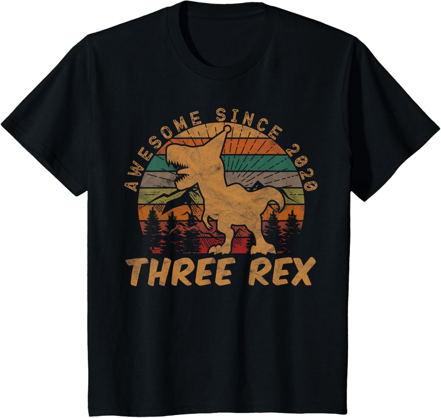 Three Rex 3rd Birthday Gifts Third Dinosaur 3 Year Old T-Shirt